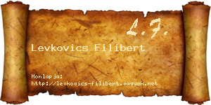 Levkovics Filibert névjegykártya